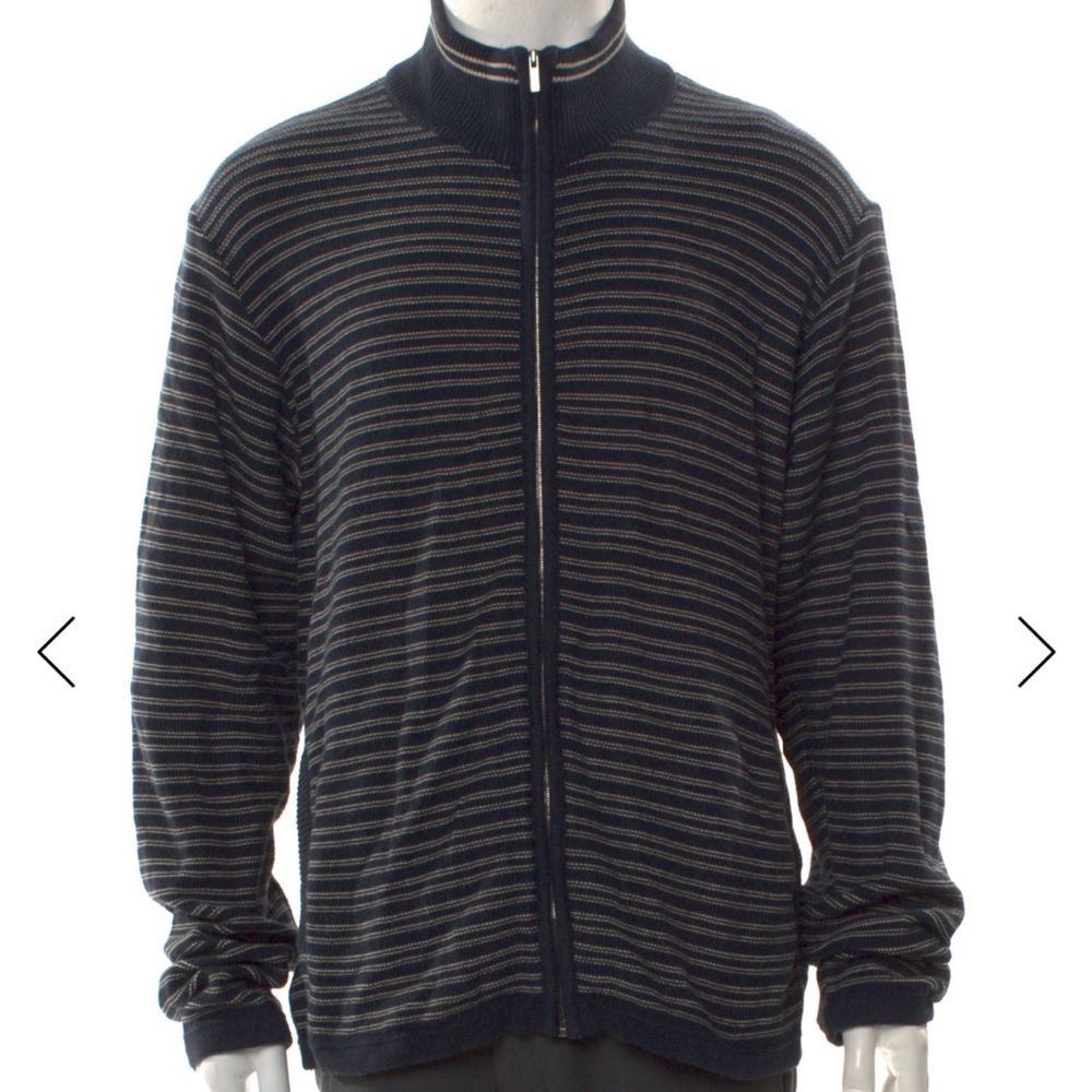 Paul & Shark – Striped Mock-Neck Cardigan (Men’s L)

MSRP: $450–$520